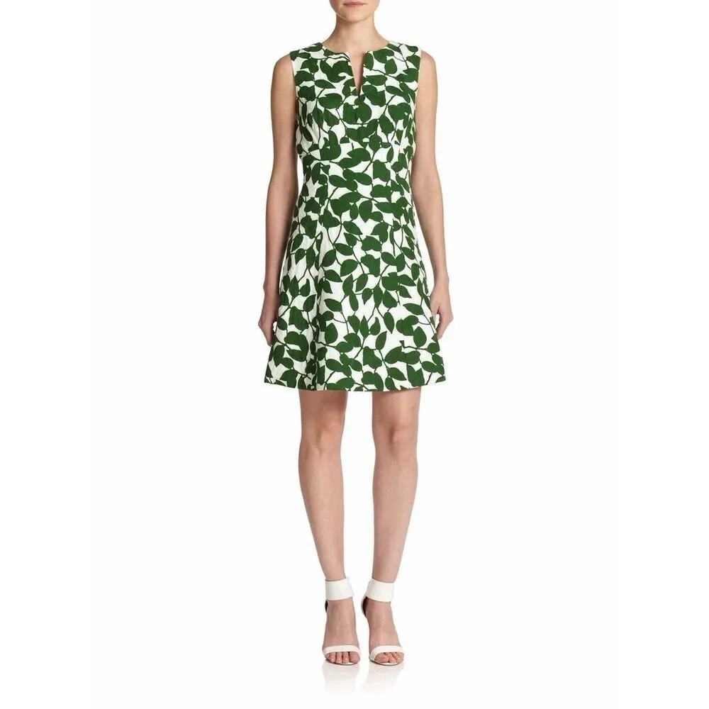 Kate Spade Garden leaves a line dress women's size 8 NEW WITH TAGS $348